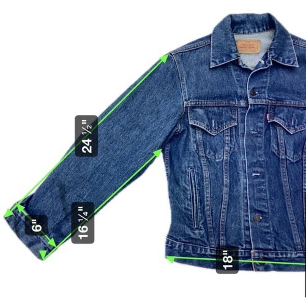 Vintage Levi's Jean Jacket 38 Men’s Dark Blue 80s - Picture 6 of 6